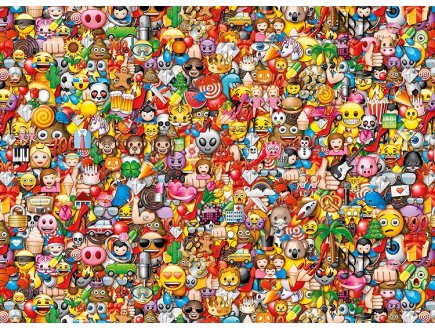 PUZZLE IMPOSSIBLE EMOJI 1000 PIECES - COLLECTION SMILEYS - CLEMENTONI - 39388