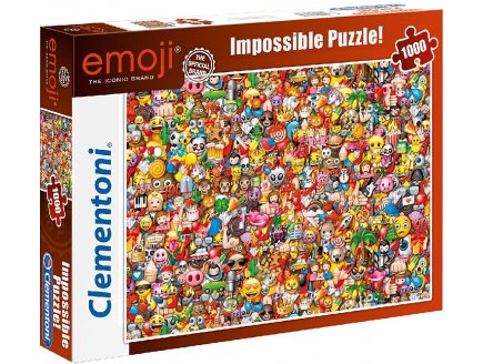Puzzle impossible emoji 1000 pieces - collection smileys - Clementoni - 39388