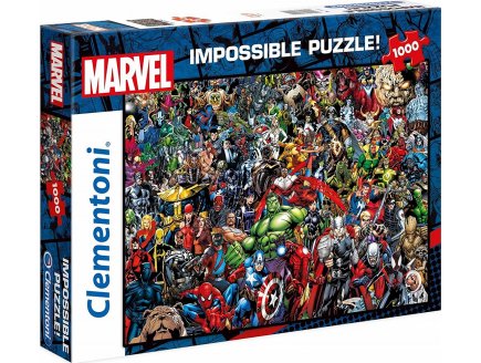 Puzzle impossible marvel / avengers 1000 pieces - collection super heroes - Clementoni - 39709