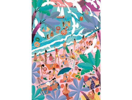 Puzzle Journ�e � la plage 1000 pi�ces - Collection BD, Illustration - Clementoni - 39938