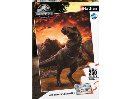 PUZZLE JURASSIC WORLD : DINOSAURE T-REX DANS LA MONTAGNE 250 PIECES - COLLECTION ANIMAUX PREHISTORIQUE - 86158