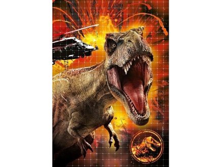Puzzle jurassic world - dinosaure t-rex - triceratops velociraptor 3 x 48 pieces - dino - Clementoni - 25250
