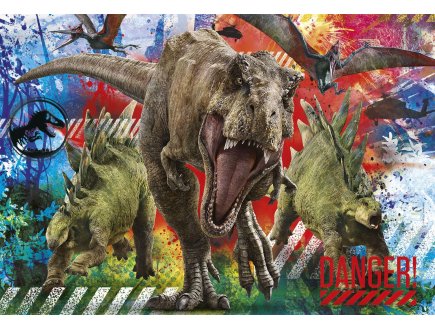 PUZZLE JURASSIC WORLD : LE MONDE DES DINOSAURES - 180 PIECES - COLLECTION DINO - CLEMENTONI - 29106