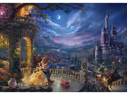 PUZZLE LA BELLE ET LA BETE DISNEY 1000 PIECES - THOMAS KINKADE, DESSIN ANIME - SCHMIDT - 59484