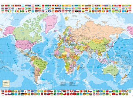 Educa 17117 Puzzle 1500 Pièces La Carte Du Monde Adulte