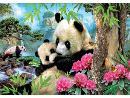 PUZZLE LA FAMILLE DE PANDA 1000 PIECES - COLLECTION ANIMAUX - EDUCA 17995