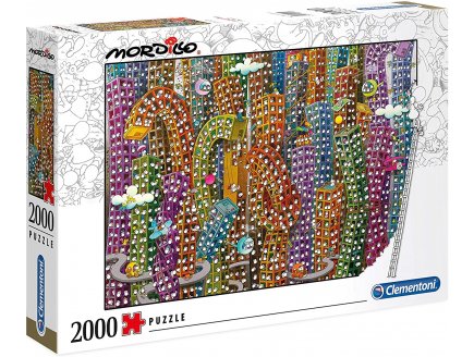 Puzzle la jungle mordillo 2000 pieces - collection dessin animee - Clementoni - 32565