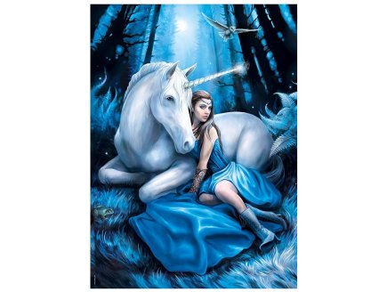 PUZZLE LA LUNE BLEUE 1000 PIECES - ANNE STOKES - COLLECTION LICORNE - CLEMENTONI - 39462