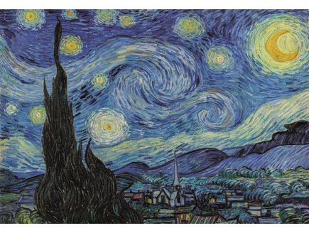 Puzzle La Nuit �toil�e, Van Gogh 1000 pi�ces - Art, Tableau, Peinture - Clementoni - 37065