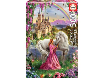 Puzzle la princesse et la licorne 500 pieces - collection animaux fantastiques - Educa - 17985