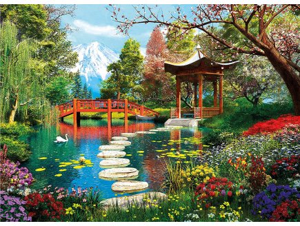 PUZZLE LA RIVIERE ET LE MONT FUJI 1000 PIECES - COLLECTION JAPON - CLEMENTONI - 39910