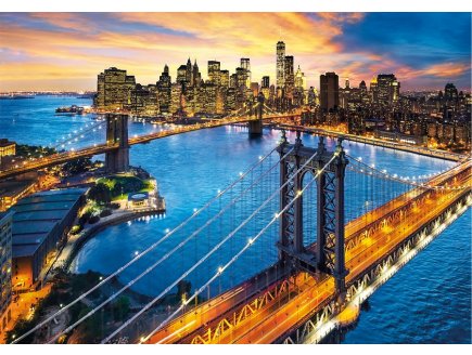 PUZZLE LA VILLE DE NEW-YORK ET LE COUCHER SOLEIL 3000 PIECES - COLLECTION ETAT-UNIS - CLEMENTONI 33546