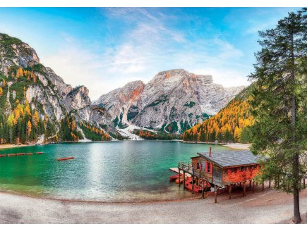 PUZZLE LAC BRAIES EN AUTOMNE 3000 PIECES - COLLECTION PAYSAGE ITALIE - EDUCA 19281