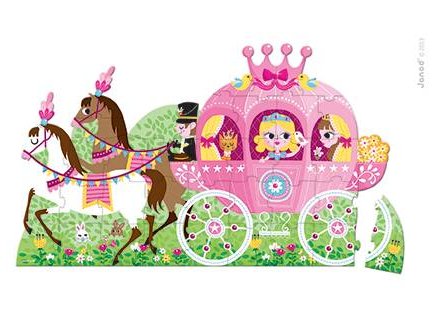 Puzzle le carrosse de la princesse 39 pieces - Janod - j02818