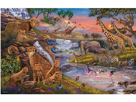 PUZZLE LE REGNE DES ANIMAUX 3000 PIECES - COLLECTION ANIMAUX SAUVAGES DE LA SAVANE - RAVENSBURGER - 164653