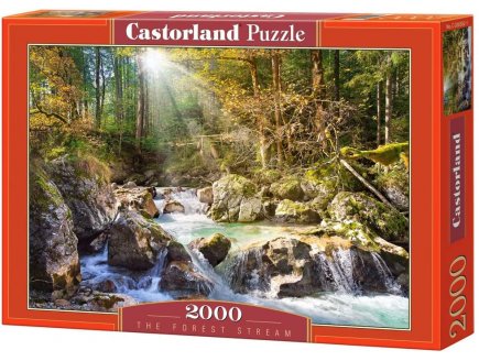 Puzzle le torrent  dans la foret 2000 pieces - collection paysage