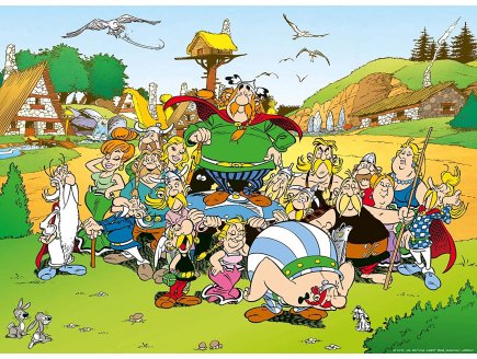 PUZZLE LE VILLAGE D'ASTERIX - OBELIX ET CHIEN IDEFIX - LES ROMAINS - 500 PIECES - COLLECTION DESSIN ANIME - 141975