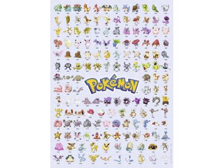 PUZZLE LES 151 PREMIERS POKEMON 500 PIECES - COLLECTION DESSIN ANIME - RAVENSBURGER - 14781