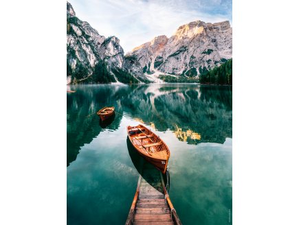 PUZZLE LES BARQUES DU LAC DE BRAIES 500 PIECES - COLLECTION EVASION ITALIE - NATHAN - 872893