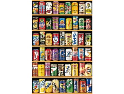 PUZZLE LES CANETTES DE SODA 1500 PIECES - COLLECTION BOISSON - EDUCA - 14446