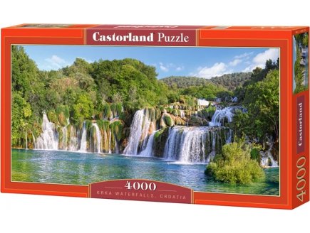 Puzzle les cascades la riviere du parc national de krka 4000 pieces - collection paysage de croatie