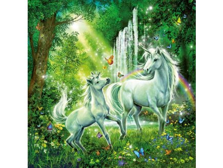 Puzzle les licornes dans la foret 3 x 49 pieces - Ravensburger - 092918