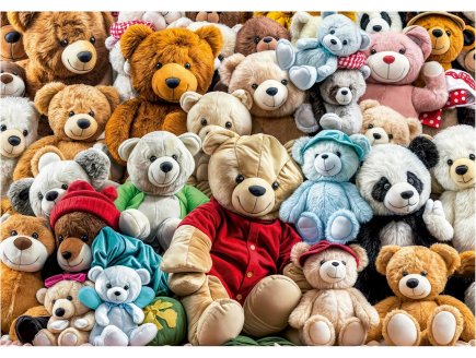 PUZZLE LES NOUNOURS 500 PIECES - COLLECTION JOUET OURS EN PELUCHE - ANIMAUX DE LA FORETS - EDUCA - 20242