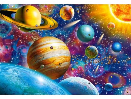 PUZZLE LES PLANETES ET LE SYSTEME SOLAIRE 1000 PIECES - COLLECTION ESPACE 