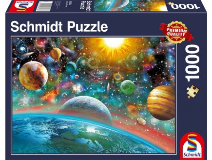 Puzzle les planetes et le systeme solaire 1000 pieces - collection espace - Schmidt - 58176