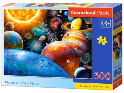 Puzzle les planetes et le systeme solaire 300 pieces - collection espace / univers - castorland