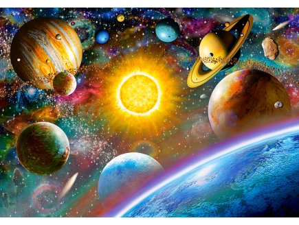 PUZZLE LES PLANETES ET LE SYSTEME SOLAIRE 500 PIECES - COLLECTION ESPACE / UNIVERS - CASTORLAND