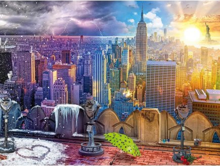 PUZZLE LES SAISONS A NEW-YORK 1500 PIECES - COLLECTION PAYS ETAT-UNIS - RAVENSBURGER 160082