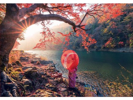 PUZZLE LEVER DU SOLEIL SUR LE FLEUVE KASTSURA 1000 PIECES - COLLECTION JAPON - EDUCA 18455