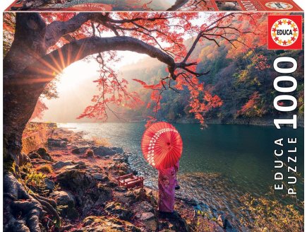 Puzzle lever du soleil sur le fleuve kastsura 1000 pieces - collection japon - Educa 18455
