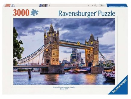 Puzzle londres tower bridge au crepuscule 3000 pieces - collection paysage - Ravensburger - 160174