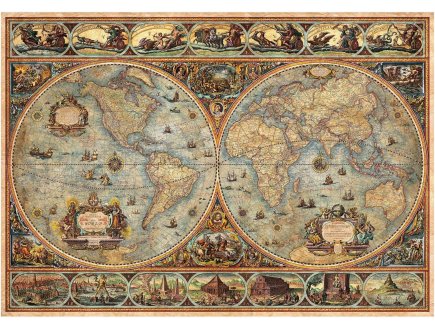 PUZZLE MAPPEMONDE 1000 PIECES - COLLECTION VIEILLE CARTE DU MONDE - EDUCA 20173