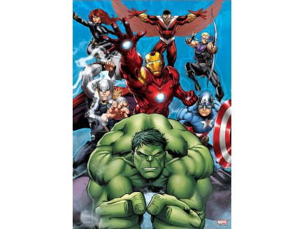Puzzle marvel avengers hulk - iron man - captain america thor 200 pieces - collection super heros - Educa - 15933