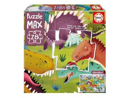Puzzle Max Dinosaures 28 pièces géantes - Animaux, Jurassic - Educa - 19954