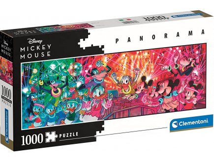 Puzzle mickey et minnie donald riri fifi loulou : soiree disco 1000 pieces - collection panorama disney - Clementoni - 39660