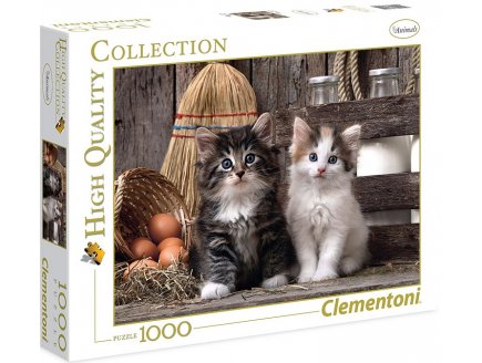 Puzzle mignons chatons 1000 pieces - collection animaux domestiques - Clementoni - 39340