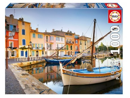 Puzzle miroir aux oiseaux, port de martigues, france 1000 pieces - bateaux, ville - Educa - 19928