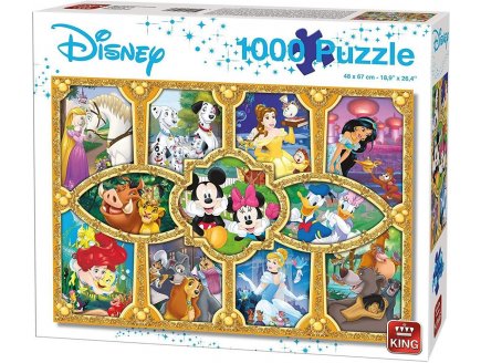 PUZZLE MOMENTS MAGIQUES AVEC NOS HEROS DISNEY 1000 PIECES - COLLECTION DISNEY - KING - 05279