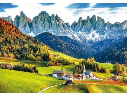 PUZZLE MONTAGNE AUTOMNE DANS LES DOLOMITES 2000 PIECES - COLLECTION PAYSAGE ITALIE - EDUCA - 19566