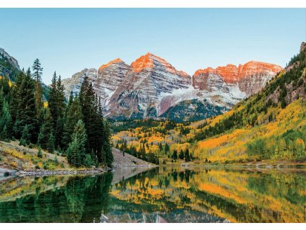 PUZZLE MONTAGNE COLORADO : MAROON BELLS 2000 PIECES - COLLECTION PAYSAGE ETATS-UNIS - EDUCA - 19279