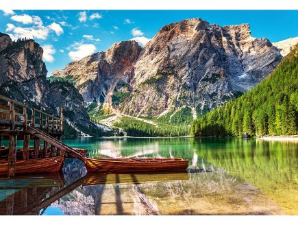 PUZZLE MONTAGNE ET LAC : LES DOLOMITES 1000 PIECES - COLLECTION PAYSAGE D'ITALIE