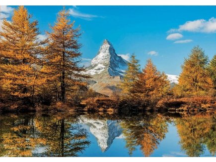 PUZZLE MONTAGNE LE MONT CERVIN EN AUTOMNE 1000 PIECES - COLLECTION PAYSAGE DES ALPES - EDUCA 17973