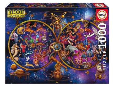 Puzzle n�on Constellations 1000 pieces - Astronomie, Syst�me solaire, Zodiaque - Educa - 19561