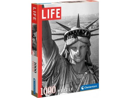 Puzzle noir et blanc statue de la liberte 1000 pieces - collection etats-unis ville de new-york - Clementoni - 39635