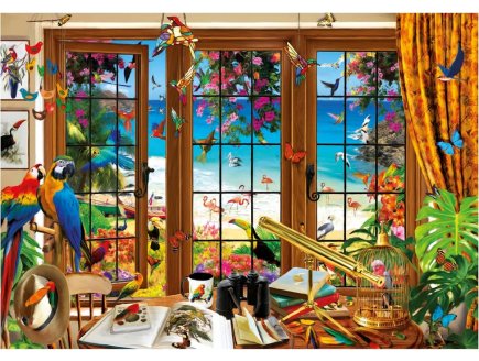 Puzzle Observation d'oiseaux colorés 1500 pieces - Collection Paradis Tropical, Exotique - Educa - 20333