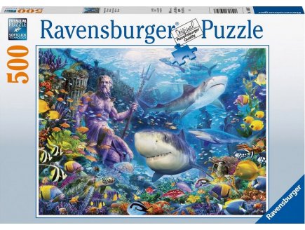 Puzzle ocean les requins le roi de la mer dauphins sur le recif de corail 500 pieces - Ravensburger - 150397